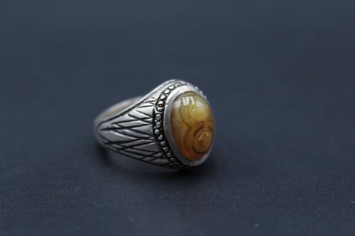 خاتم عقيق سليماني هندي مقاس 8.5 انجليزي _ 19 عربي