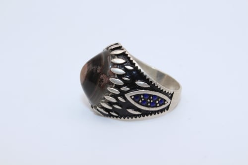 خاتم عقيق يماني سليماني مقاس 8 انجليزي_ 18 عربي