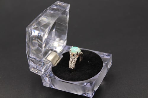 خاتم اوبال اثيوبي مقاس 7 انجليزي _ 15 عربي