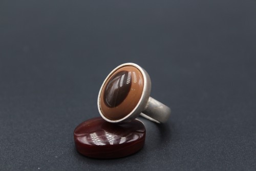 خاتم عقيق يماني سليماني مقاس 5.75 انجليزي _ 11 عرب...