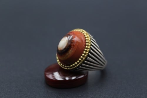 خاتم عقيق يماني سليماني مقاس 9 انجليزي_ 20 عربي