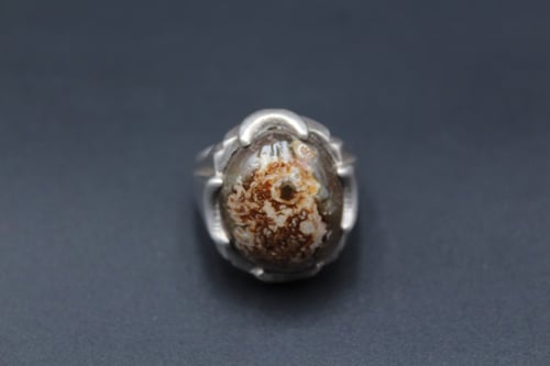 خاتم عقيق هندي مصور مقاس 9 انجليزي_20 عربي