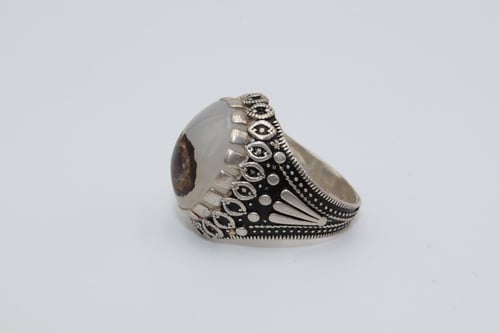 خاتم عقيق يماني داوودي مقاس 7.25 انجليزي - 15.5 عر...