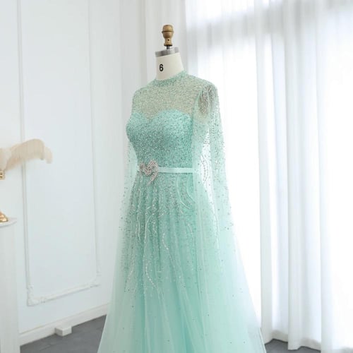 فستان ازرق مطرز