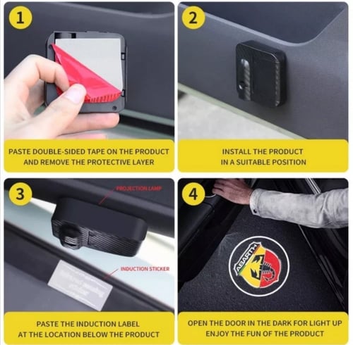 اضاءة ترحيبية بشعار تويوتا - قطعتين