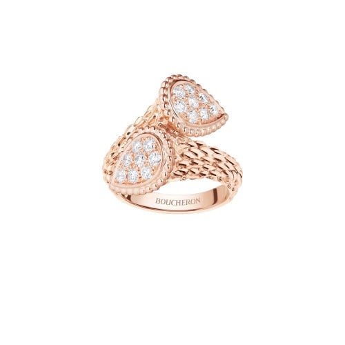 خاتم بوشرون serpent bohème toi et moi ring s motif