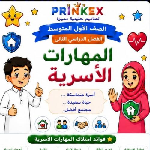 مطوية المهام الاسرية مادة مهارات حياتية واسرية الص...