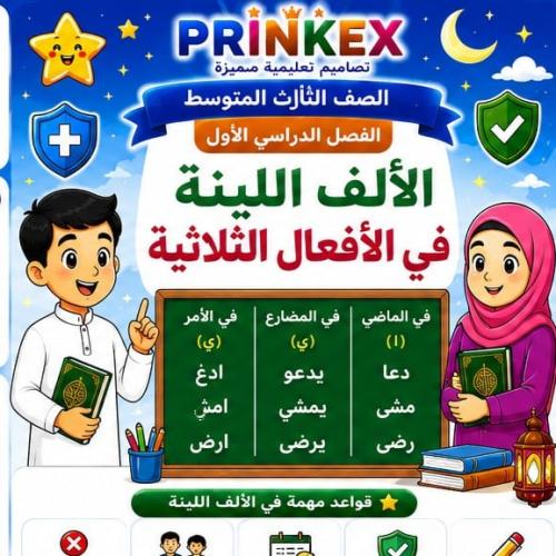 مطوية الالف اللينة في الافعال الثلاثية مادة لغتي ا...