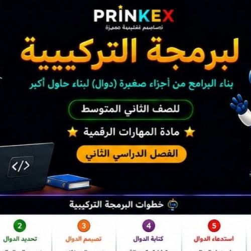 مطوية البرمجة التركسبية مادة مهارات رقمية الصف الث...