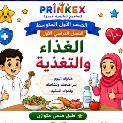 مطوية الغذاء و التغذية مادة مهارات حياتية واسرية ا...