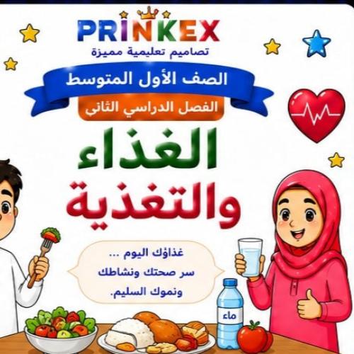 مطوية الغذاء والتغذية مادة مهارات حياتية واسرية ال...