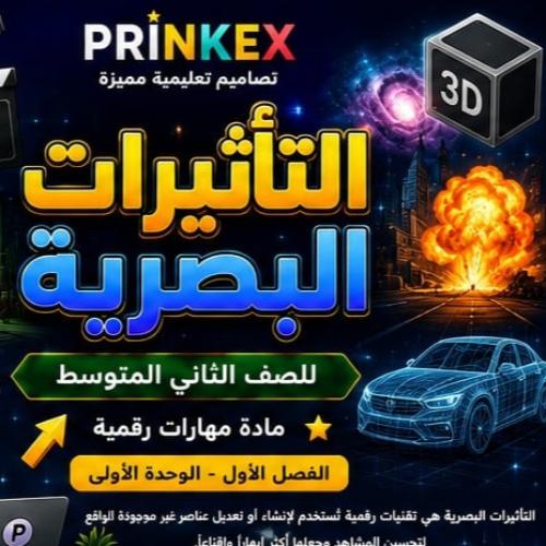 مطوية التاثيرات البصرية مادة مهارات رقمية الصف الث...