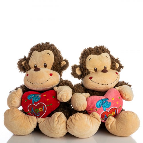 دمى بتصميم القرود بألوان مميزة بحجم 30 سم