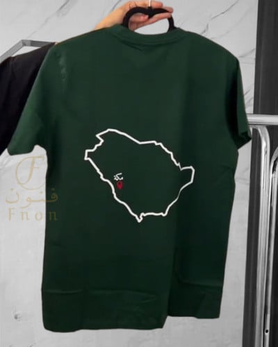 تيشرت خارطة المملكة مع اسم المنطقة