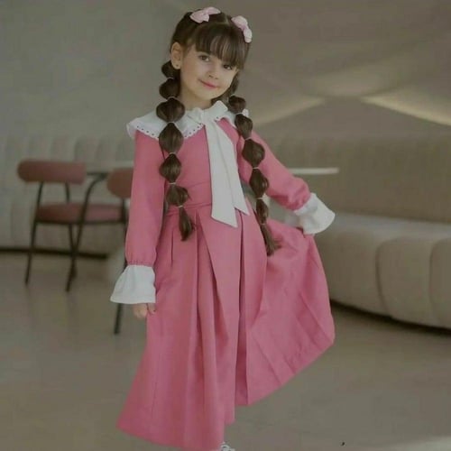 مريول مدرسي ابتدائي ومتوسط وردي