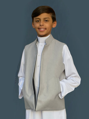 سديري اطفال جوخ اسود مع رمادي