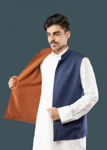 سديري رجالي لون كحلي مع جملي