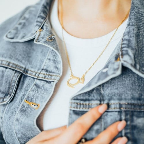 سلسال بالاسم مطلي ذهب