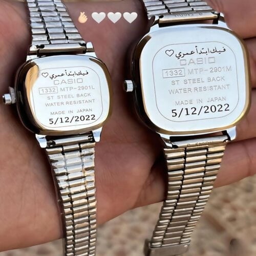 طقم ساعات عقد قران ليزر