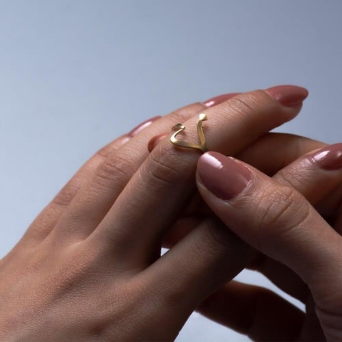 خواتم حروف عربيه تصميم حسب الطلب