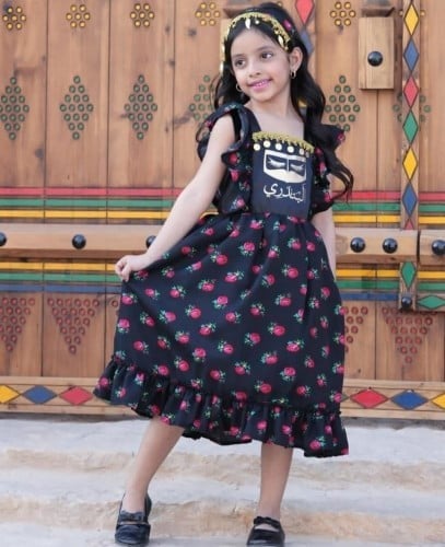 فستان بناتي أنيق لون عناي