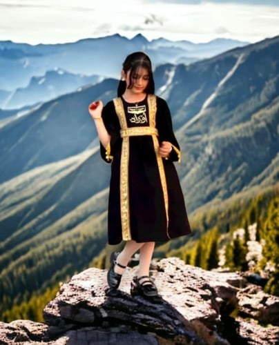 فستان شالكي أنيق