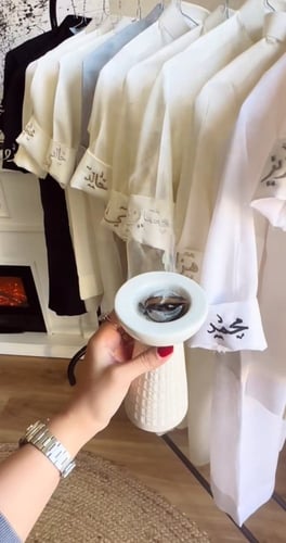 ثوب ولادي ابيض سادة