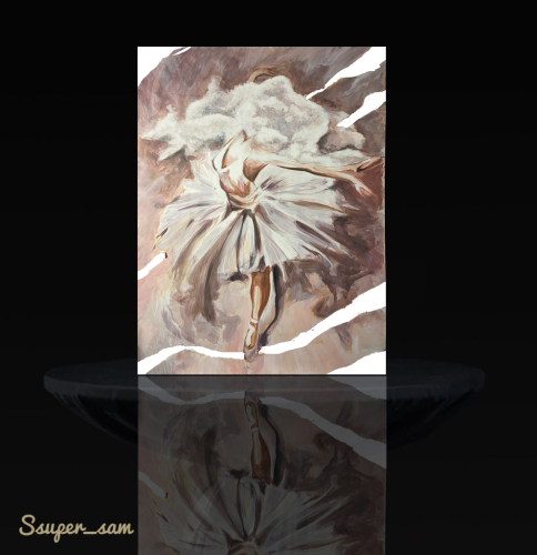 Premuim transparent acrylic painting including hol...
