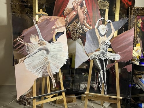 طلب مسبق رسم صورة كبير جدا مقاس 110*165 سم