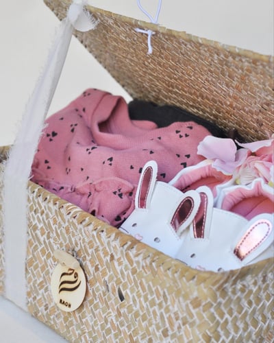 سلة كبيرة بغطاء لمولودة 2