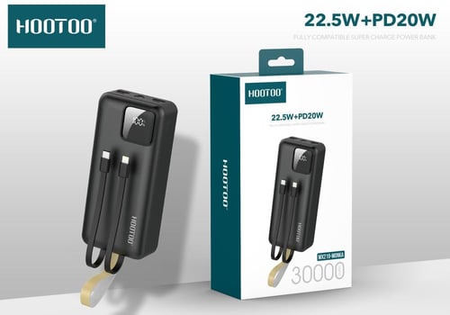 شاحن متنقل بسعة 30000mAh ماركة HooToo