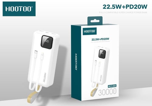 شاحن متنقل بسعة 30000mAh ماركة HooToo