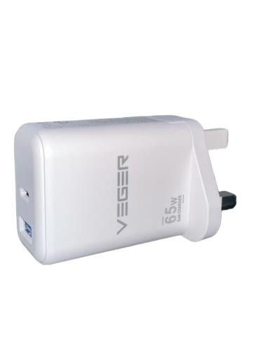 شحن جداري Veger بمنفذ يو اس بي QC 3.0 و منفذ Type...