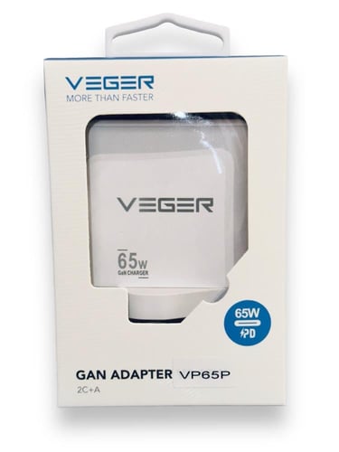 شاحن جداري Veger بمنفذ يو اس بي QC 3.0 ومنفذين PD...