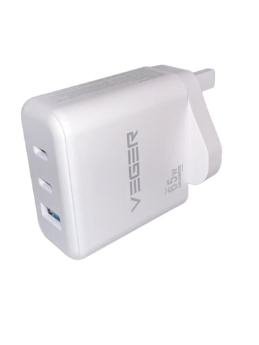 شاحن جداري Veger بمنفذ يو اس بي QC 3.0 ومنفذين PD...