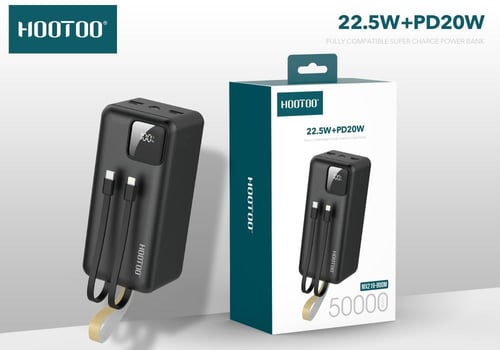 شاحن متنقل بسعة 50000mAh ماركة HooToo