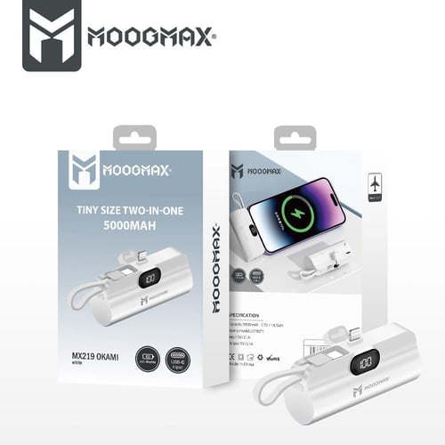شاحن متنقل صغير الحجم بقوة 5000mAh من MoogMax مزود...