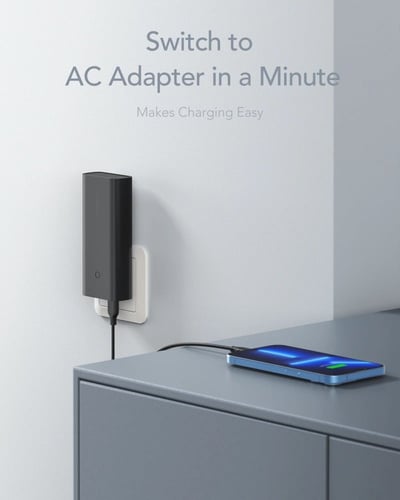 VEGER شاحن متنقل + فيش جداري 2 في 1 10000mAh