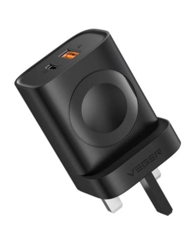 VEGER شاحن جداري متعدد المنافذ مع شاحن ساعة ابل