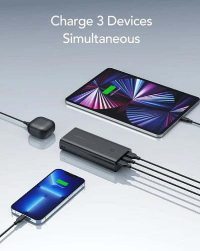 VEGER شاحن متنقل + فيش جداري 2 في 1 10000mAh