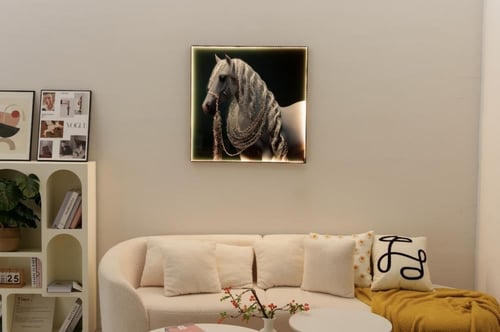 لوحة خيول باضاءه 80CM*80CM LED