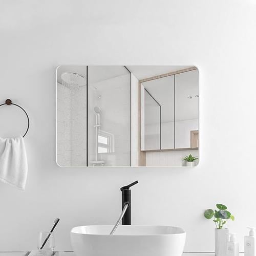 مرآة ديكور مودرن بإطار ابيض