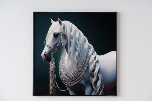 لوحة خيول باضاءه 80CM*80CM LED