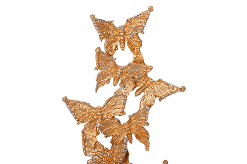 مجسم فراشات ذهبي