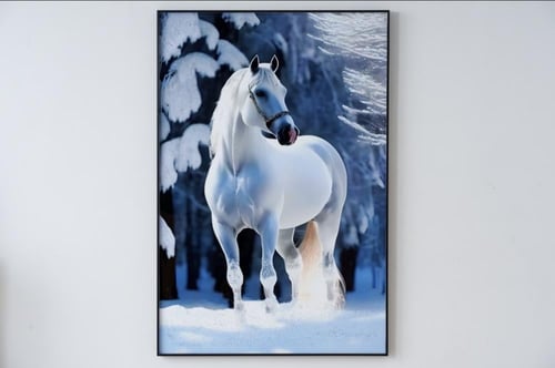 لوحة خيول باضاءه LED80*120