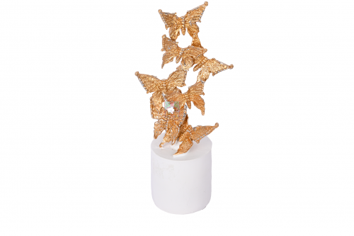 مجسم فراشات ذهبي