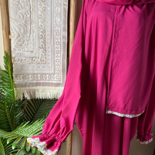 طقم صلاة سحاب سادة(شرشف صلاة + سجادة)