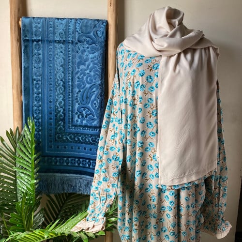 طقم صلاة سحاب مشجر (شرشف صلاة +سجادة)