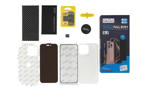 بكج حماية ايفون 13 برو ماكس 8*1 شركة GLOU