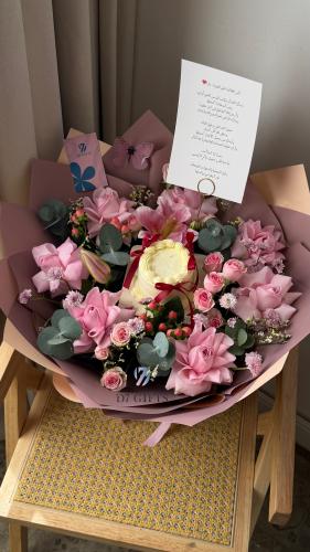 بوكيه Pink Blossom Cake